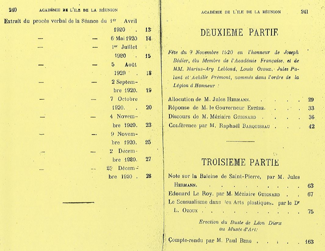 Table des matières Bulletin 1920 (2)