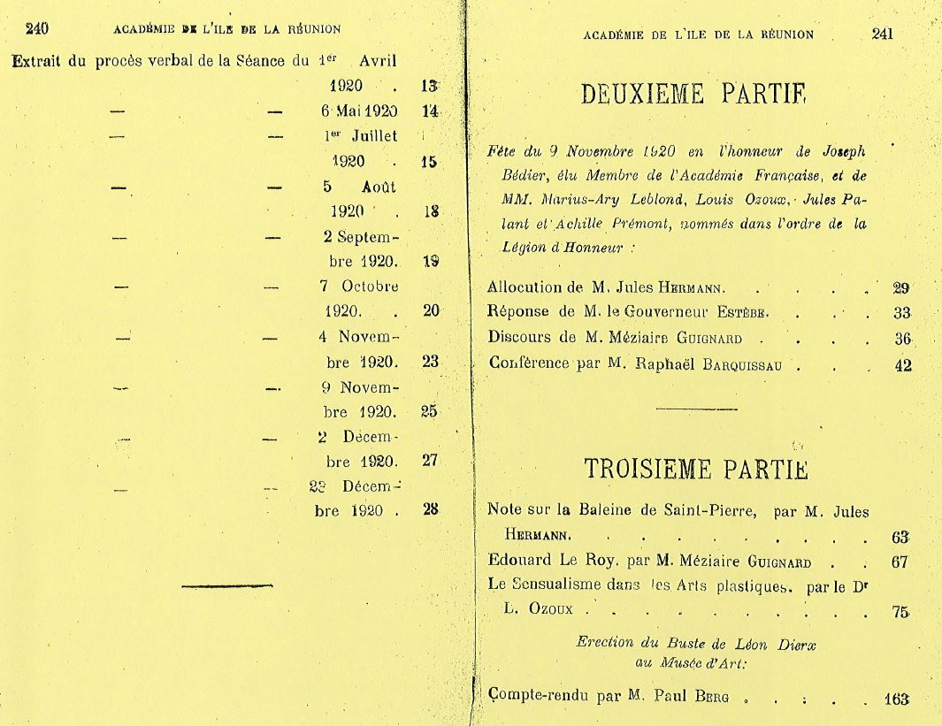 Table des matières Bulletin 1920 (2)