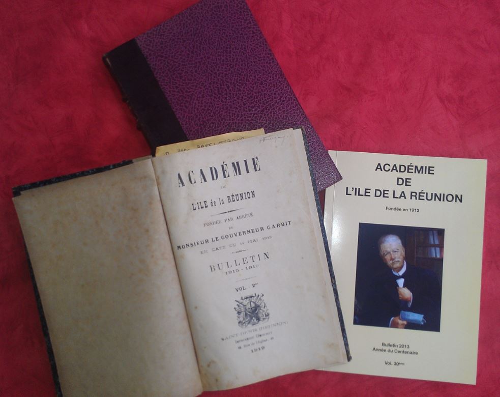 photographies de couvertures du bulletin de l'Académie de l'île de La Réunion